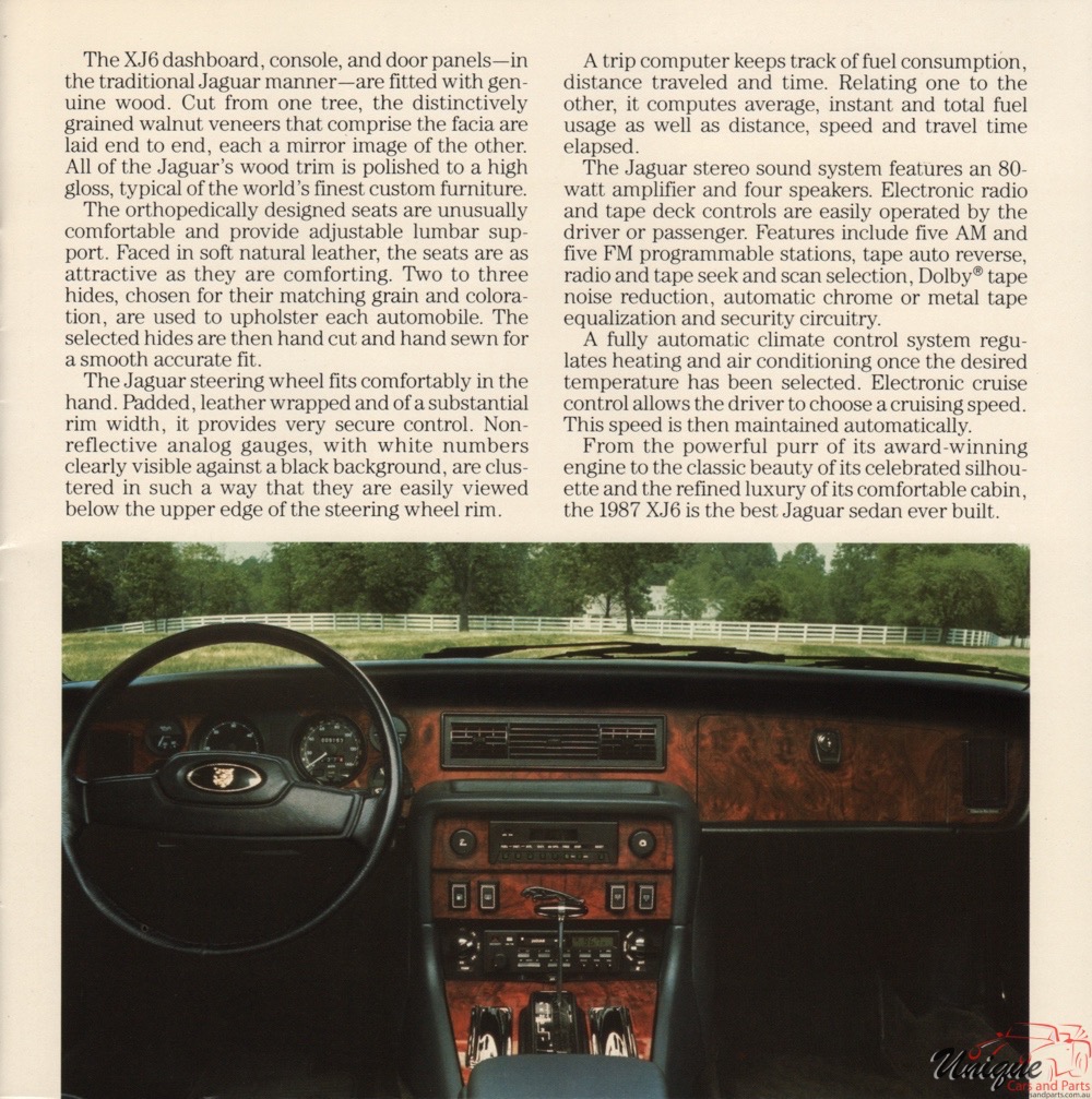 1987 Jaguar Model Lineup Brochure Page 13